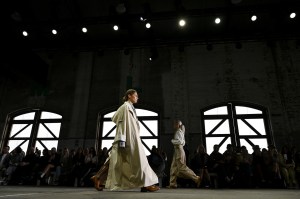 A model walks the runway during the Rory William Docherty show during Australian Fashion Week Presented By Pandora 2024 at Carriageworks on May 13, 2024 in Sydney, Australia.