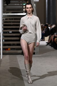 A model walks the runway during the VIKTORIA & WOODS show during Australian Fashion Week Presented By Pandora 2024 at The Cove Apartment Building, The Rocks on May 13, 2024 in Sydney, Australia.