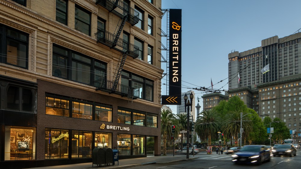 Breitling's latest store in San Francisco's Union Square.