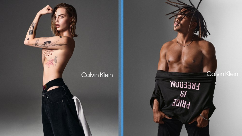 Calvin Klein pride collection 2024 This Is Love campaign, Cara Delevingne and Jeremy Pope