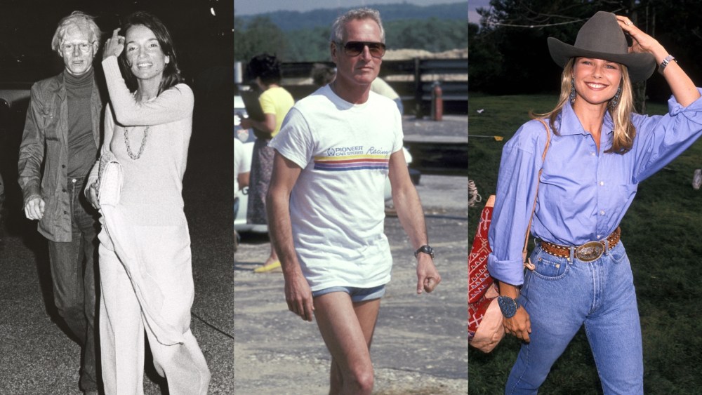 Andy Warhol and Lee Radziwill in the Hamptons in 1973, Paul Newman in the Hamptons in 1981, Christie Brinkley in the Hamptons in 1990, celebrity style, fashion