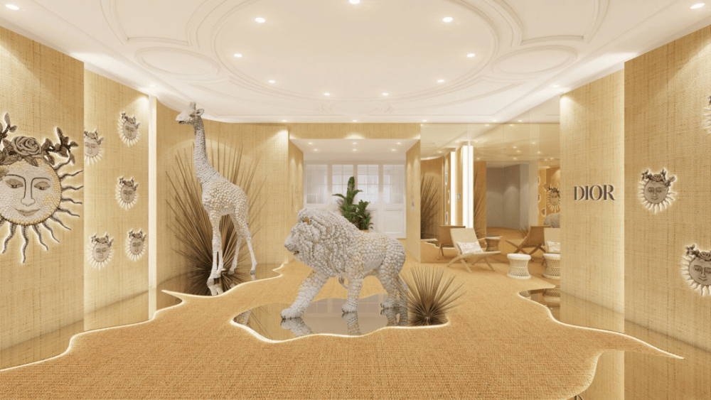 A rendering of the Dior Beauty Suite at the Cannes Film Festival.