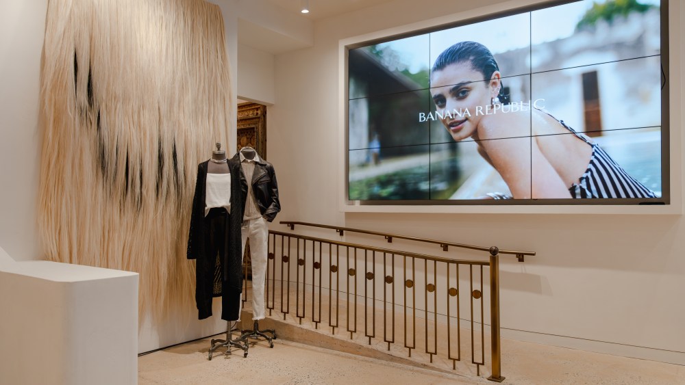 Inside the renovated Banana Republic in SoHo.