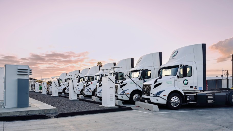 The depot can charge up to 96 EV trucks simultaneously, and launches as California mandates all drayage trucks to be electric by 2035.