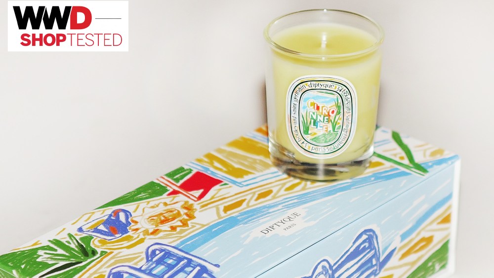 Diptyque Citronnelle candle that our editors tested
