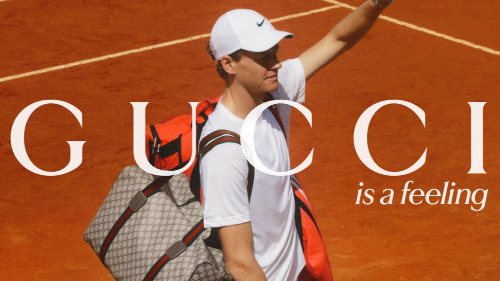 Jannik Sinner starring in Gucci's latest advertising campaign.