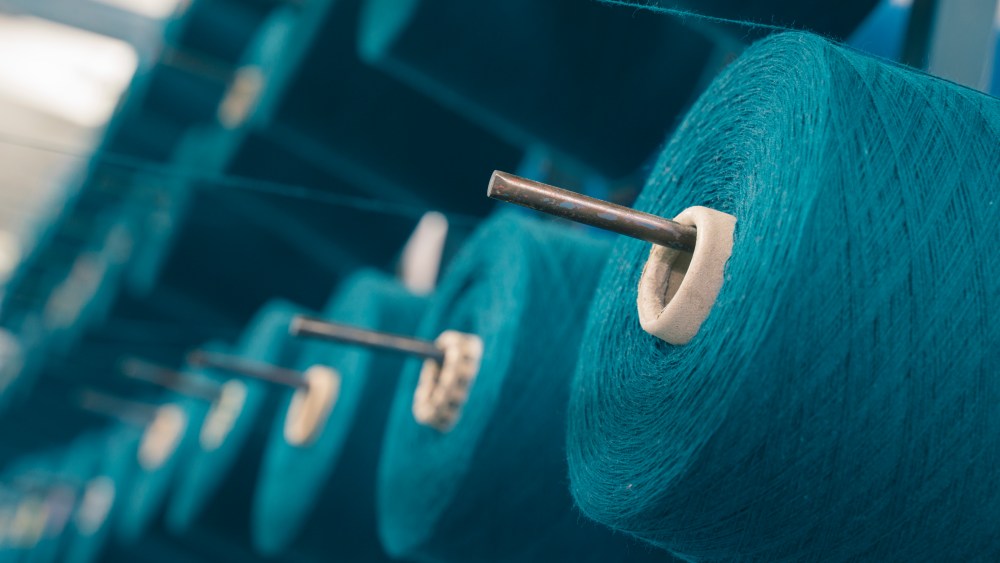 Inside a textile plant.