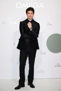 Nicholas Galitzine attends the Omega Aqua Terra Shades, International Launch Event at Embankment Galleries, Somerset House on March 22, 2023 in London, England.