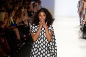 NEW YORK, NY - SEPTEMBER 06:  Desginer Dom Streater walks the runway at the Project Runway Spring 2014 fashion show during Mercedes-Benz Fashion Week at The Theatre at Lincoln Center on September 6, 2013 in New York City.  (Photo by Frazer Harrison/Getty Images for Mercedes-Benz Fashion Week)