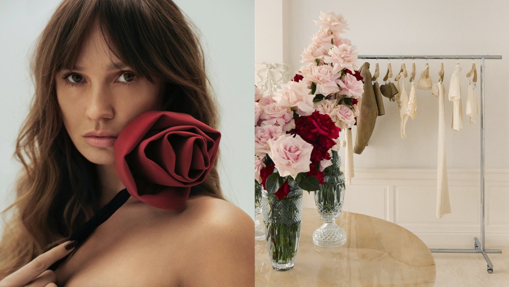 Left: Magda Butrym. Right: The Magda Butrym store in Warsaw, Poland.