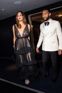 Chrissy Teigen and John Legend at the The King's Trust gala held at Cipriani South Street on May 2, 2024 in New York, New York.