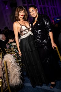 Helena Christensen and Ashley Graham at the The King's Trust gala held at Cipriani South Street on May 2, 2024 in New York, New York.