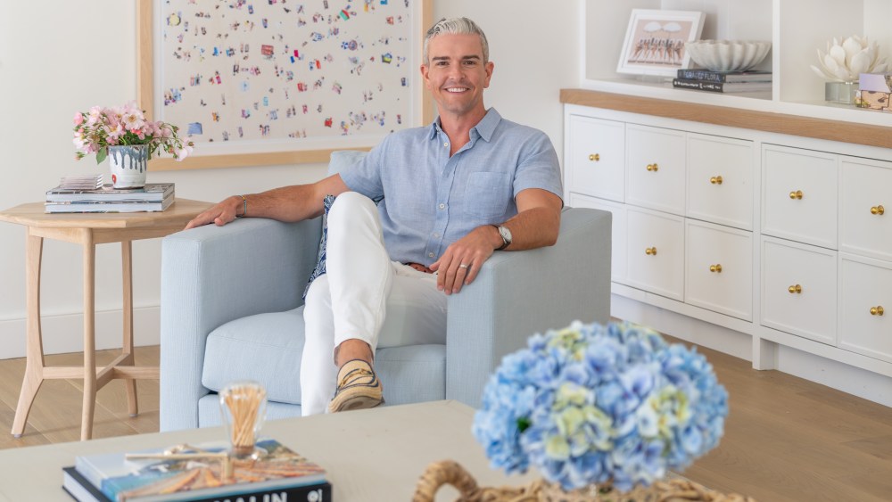 Gray Malin in his Getaway House vacation rental in Montecito, California.