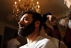 Morgan Spector gets ready for the Met Ball with Willy Chavarria