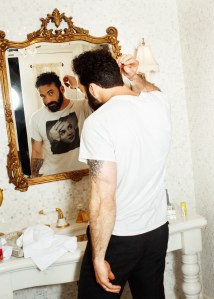 Morgan Spector gets ready for the Met Ball with Willy Chavarria