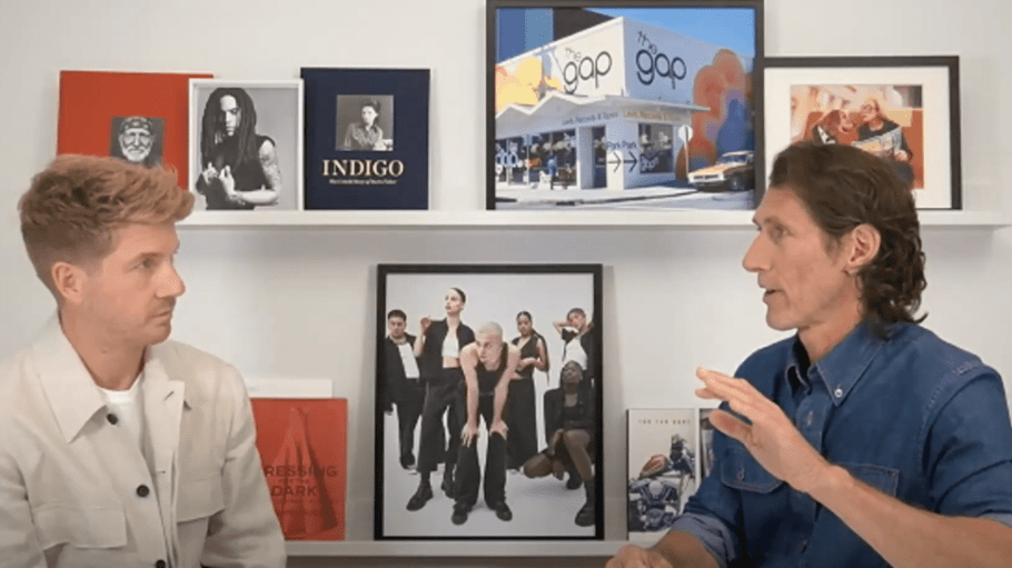 Richard Dickson, Gap Inc.'s president and chief executive officer, in his conversation with Daniel Fibiger, Gap Inc.'s head of global sustainability and president of Gap Foundation.