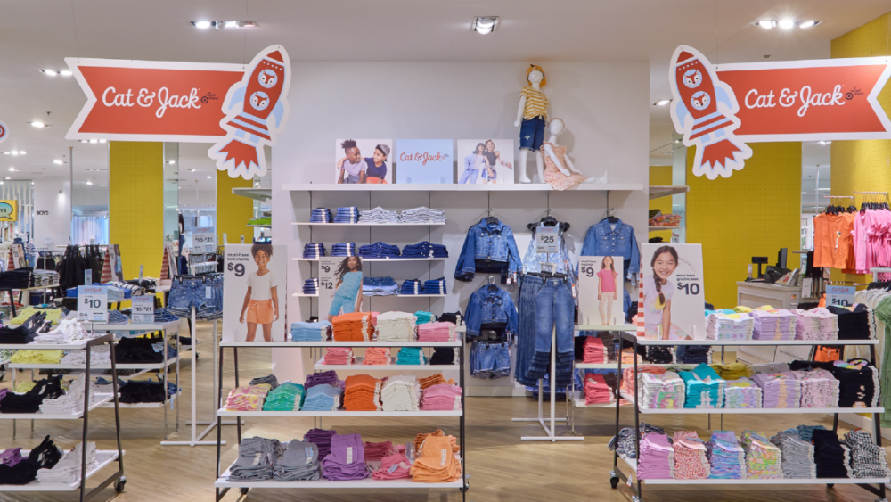 Target's owned brand, Cat & Jack, is being carried ini every Hudson's Bay store.