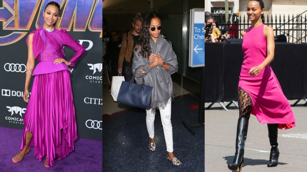 Zoe Saldaña's shoe styles over the years.