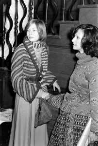 Anna Wintour and Anna Beltrac attend the event at the Chesterfield Hotel in London on October 15, 1974.