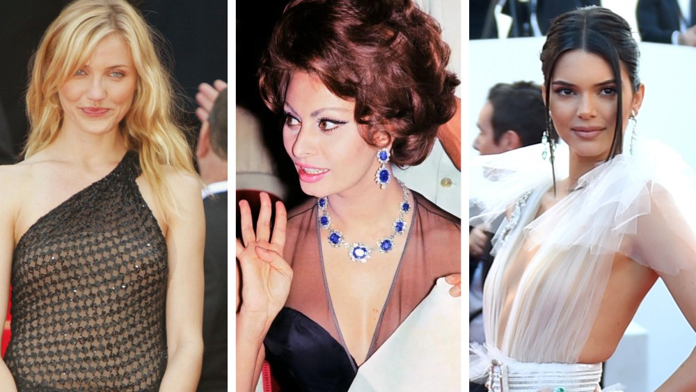 Kendall Jenner at Cannes Film Festival in 2018; sophia loren, cameron diaz, sheer dresses, see-through style fashion looks, red carpet
