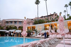 The scene at the Dior cocktail party.