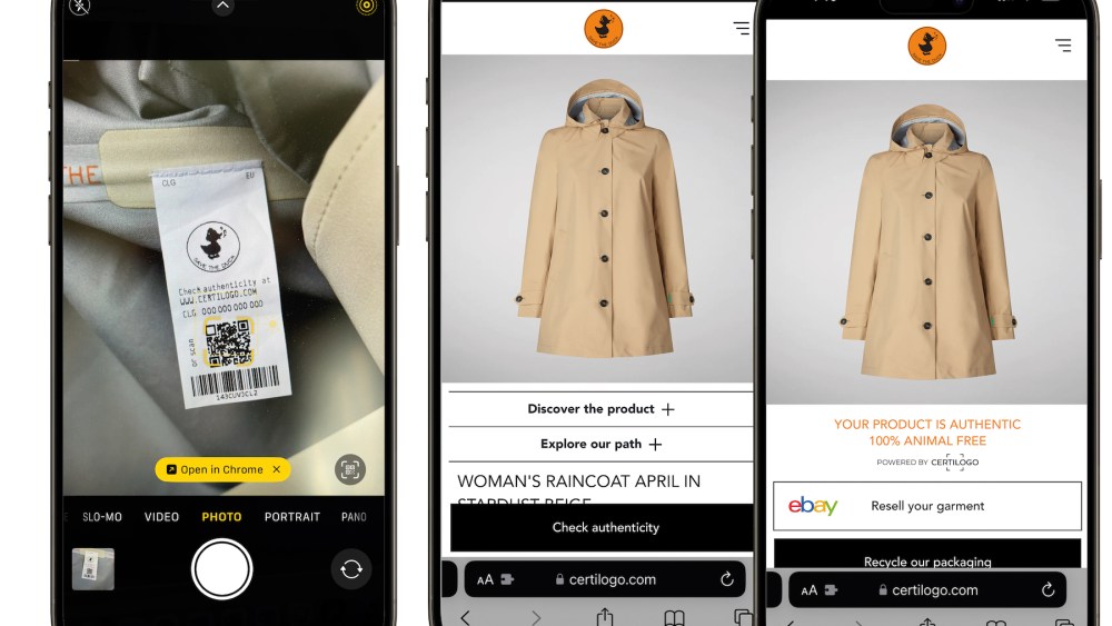Italian outerwear and lifestyle brand Save The Duck will be the first brand to pilot the new feature, with its connected garments featuring the new resell button rolling out from May.