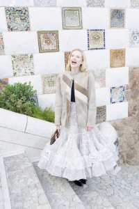 Emma Laird front row at the Louis Vuitton Cruise 2025 show.
