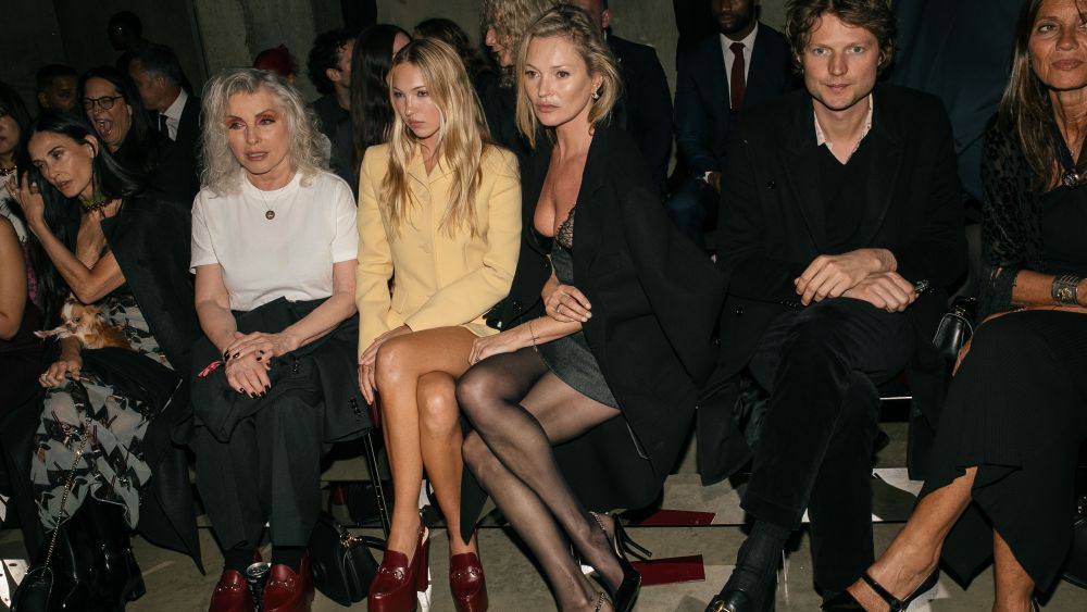 Debbie Harry, Lila Moss, Kate Moss and Nikolai von Bismarck.
