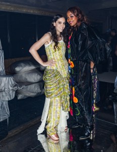 Hillary Taymour (L) and guest at the Après Met 2 Met Gala After Party hosted by Carlos Nazario, Emily Ratajkowski, Francesco Risso, Paloma Elsesser, Raul Lopez and Renell Medra on May 6, 2024 in New York, New York.
