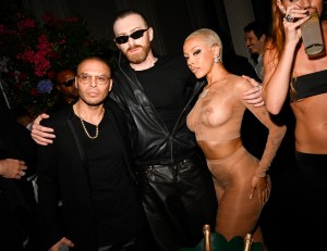 Richie Akiva, Beka Gvishiani and Doja Cat at Richie Akiva's 10th Annual "The After" Met Gala After Party held at Casa Cipriani on May 6, 2024 in New York, New York.