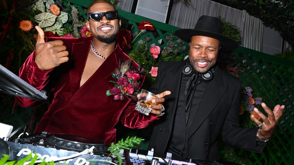 Usher and D-Nice at Usher's Secret Garden Met Gala After Party held at The Times Square Edition