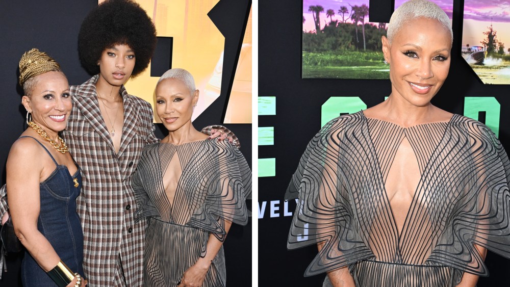Gammy Norris, Willow Smith and Jada Pinkett Smith mother at the premiere of "Bad Boys: Ride or Die" at the TCL Chinese Theater on May 30, 2024 in Hollywood, California.