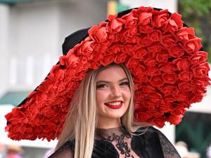 Guests attend the Kentucky Derby 150 at Churchill Downs.