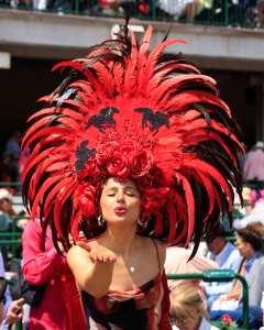 Guests attend the Kentucky Derby 150 at Churchill Downs.