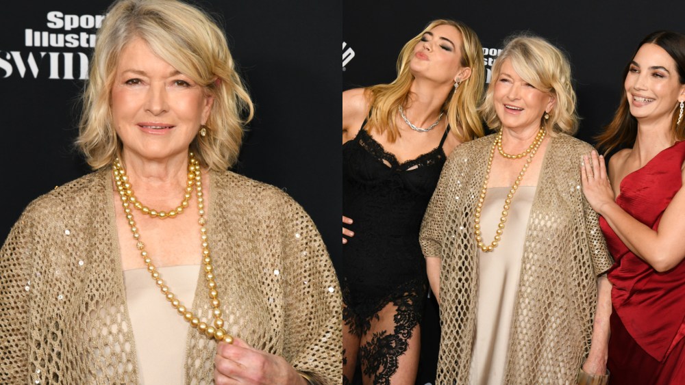 Martha Stewart with Kate Upton and Lily Aldridge at the 2024 Sports Illustrated Swimsuit Issue Launch Party held at the Hard Rock Cafe on May 16, 2024 in New York City.