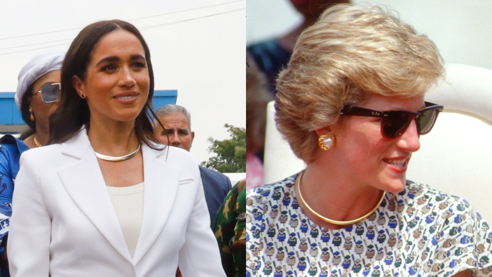 meghan markle, princess diana, nigeria, africa, necklace