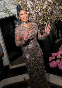 Keke Palmer at The Carlyle Hotel before the 2024 Met Gala