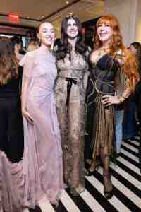 Phoebe Dynevor, Alexandra Daddario and Charlotte Tilbury at The Mark Hotel before the 2024 Met Gala
