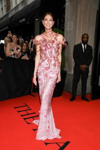 Karlie Kloss at The Mark Hotel before the 2024 Met Gala.