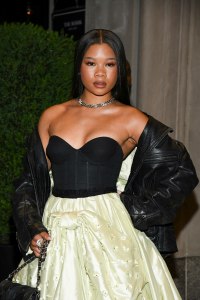 Storm Reid in Coach at The Mark Hotel before the 2024 Met Gala