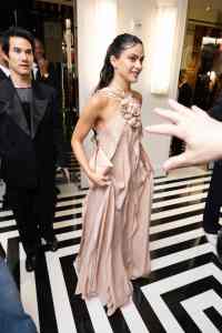 Joseph Altuzarra and Camila Mendes at The Mark Hotel before the 2024 Met Gala