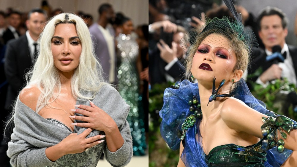 Kim Kardashian and Zendaya at the 2024 Met Gala.