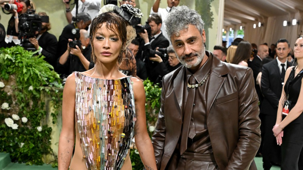 Rita Ora and Taika Waititi at the 2024 Met Gala: "Sleeping Beauties: Reawakening Fashion" held at the Metropolitan Museum of Art on May 6 in New York City.