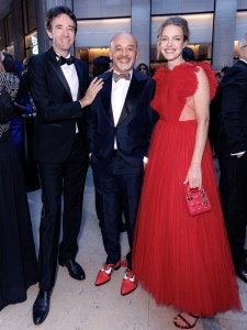 Antoine Arnault, Christian Louboutin and Natalia Vodianova at the Paris for Good charity fundraiser held at the Place Vendôme on May 16, 2024 in Paris, France.