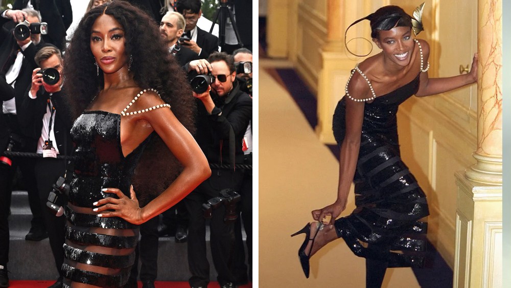 Naomi Campbell and Law Roach attend the premiere of "Furiosa: A Mad Max Saga" at Cannes Film Festival on May 15, runway 1990s.