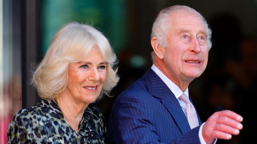 queen camilla dress, king charles, cancer research hospital