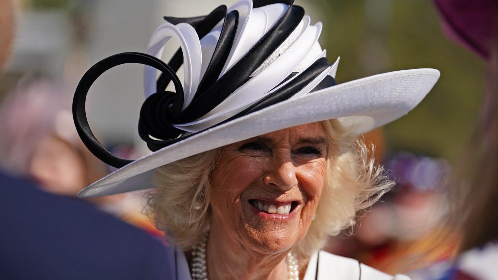 queen camilla, Queen Camilla attends the Royal Garden Party at Buckingham Palace on May 8 in London.