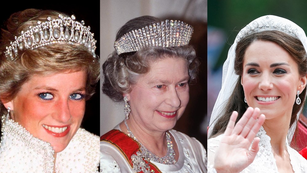Royal tiaras from Princess Diana, Queen Elizabeth II and Kate Middleton, lovers knot