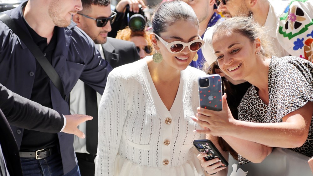 selena gomez, cannes film festival, self-portrait peplum dress midi skirt