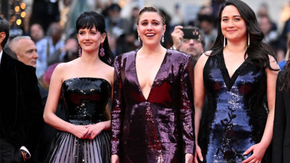Celebrities attend the 77th annual Cannes Film Festival, sequins dresses fashion trends